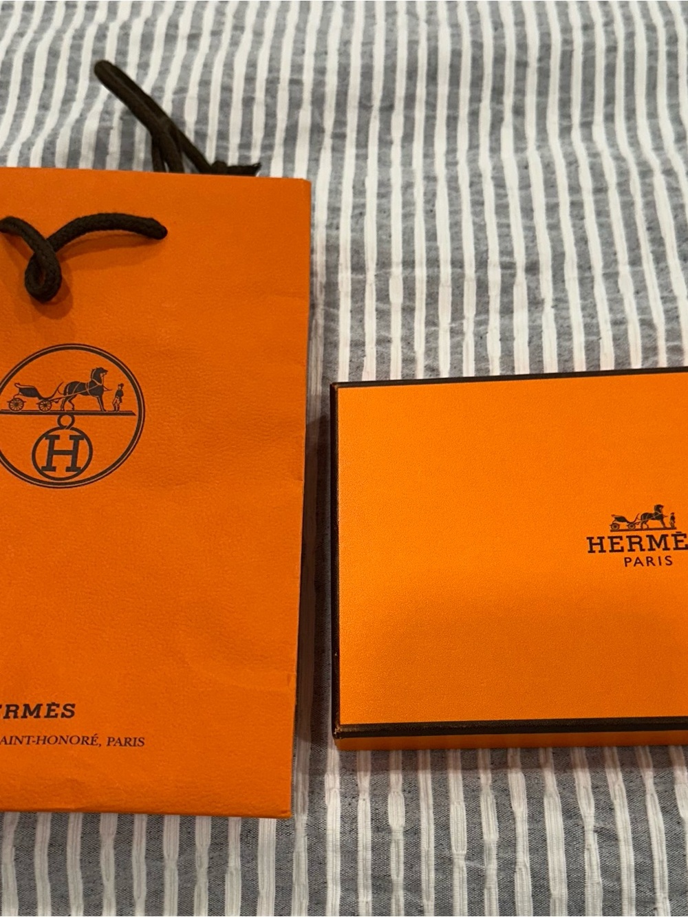 Hermes Orange Jewelry Box and Bag